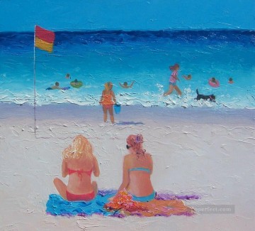 Last Days of Summer beach Child impressionism Oil Paintings